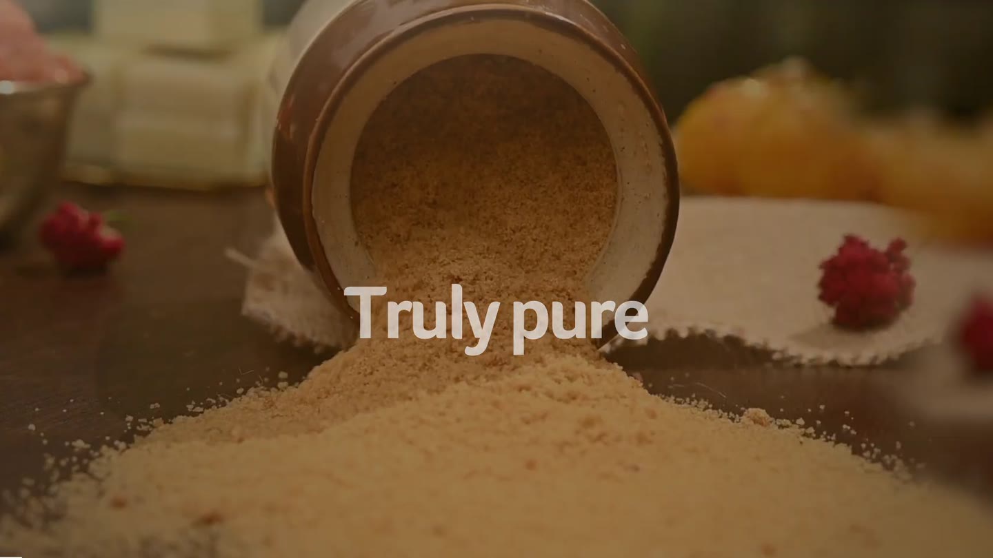 Desi Khandsari spilling from a clay jar, from the Organic India film